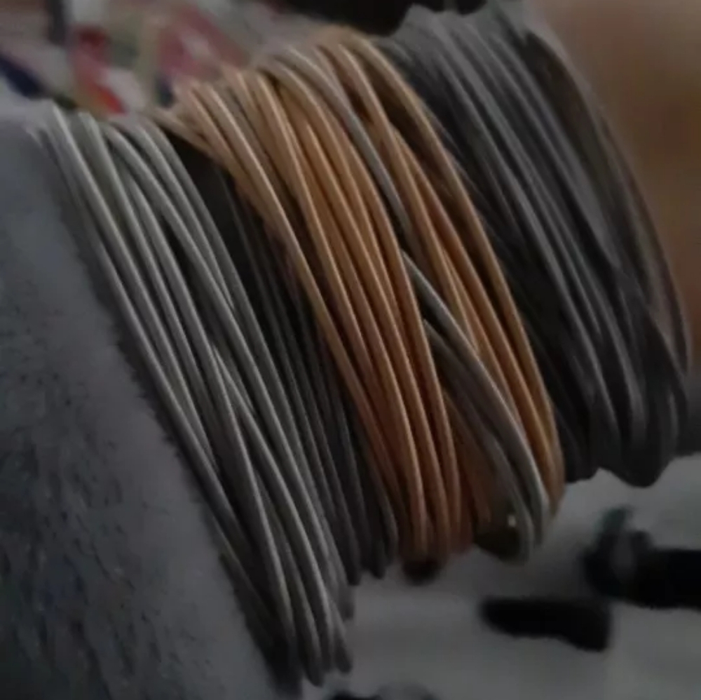 NEW 2 mm Platinum Plated Stainless Steel 316L Stackable Guitar String Bracelets - Picture 7 of 15
